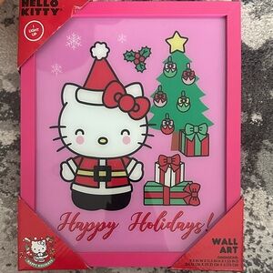 Hello Kitty light up Festive Wall Art - Pink and Green